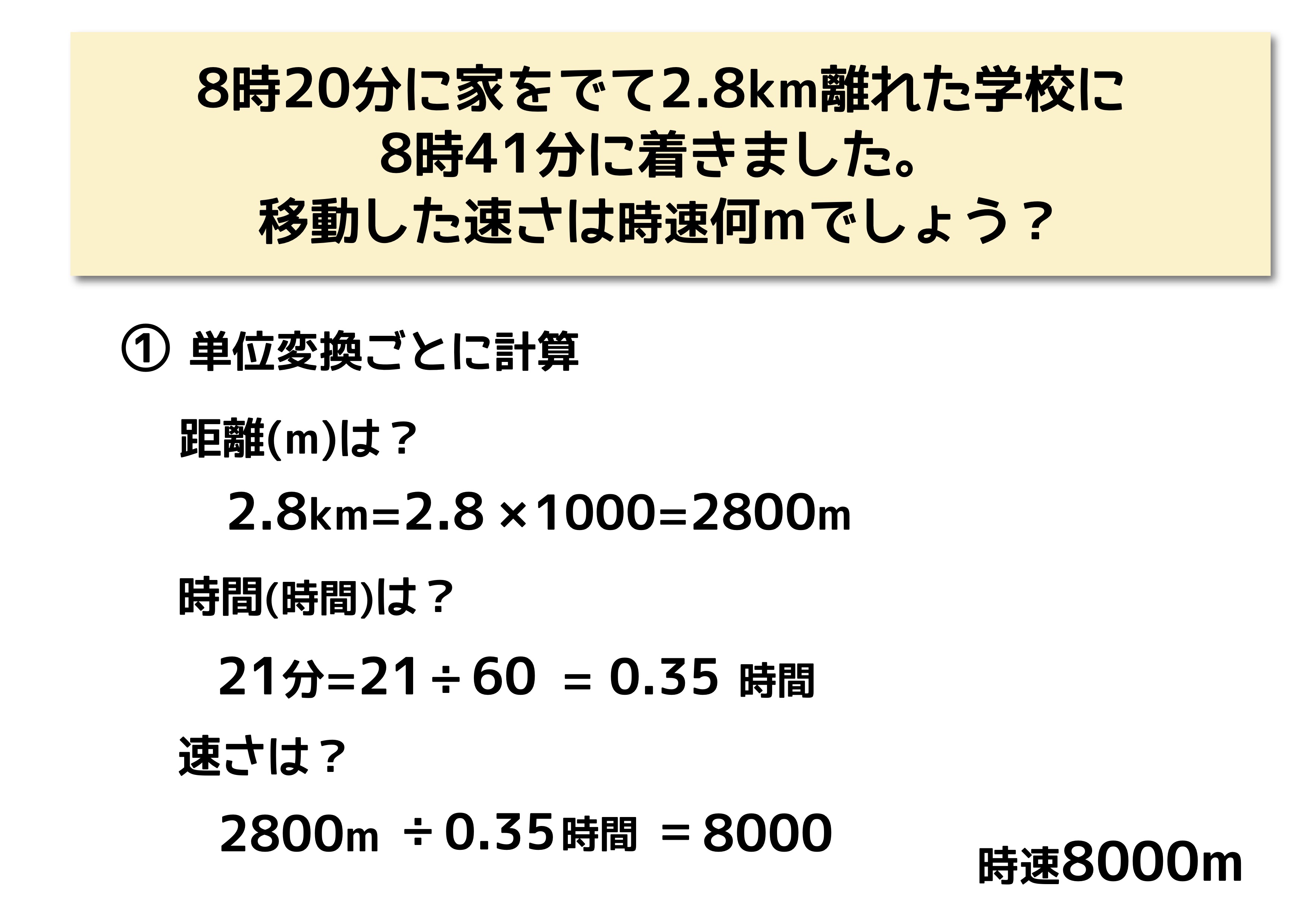 時速や分速の計算でミスをしないために 分数の約分利用の徹底を 中学受験ナビ