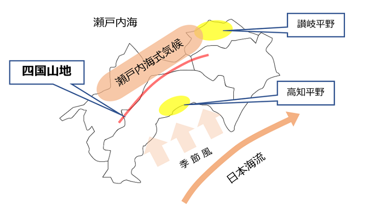 山地を境に異なる 中国地方と四国地方の気候と農業 中学受験ナビ